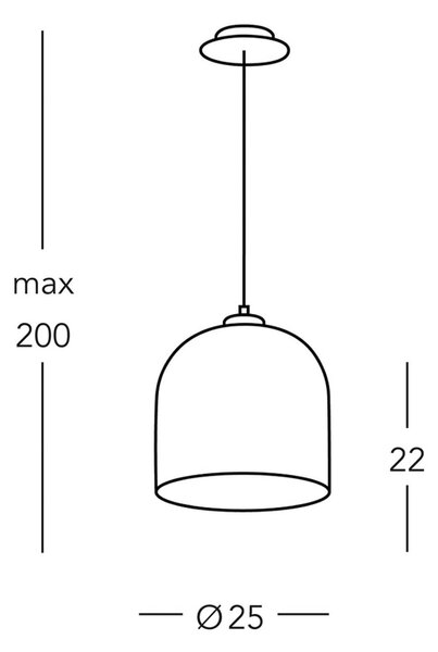 KOLARZ Chalet viseča svetilka, Ø 25 cm, bela/rjava, steklo/les