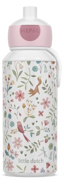 Bela/rožnata plastična otroška steklenička za vodo 400 ml Fairy Wonders by Little Dutch – Mepal