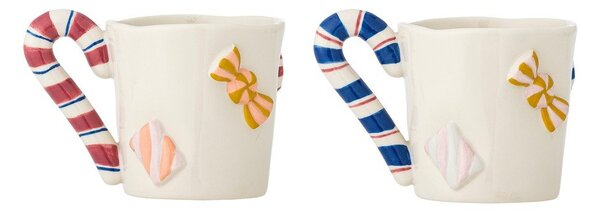 Skodelice v kompletu 2 ks z božičnim motivom iz kamenine 264 ml Candice – Bloomingville