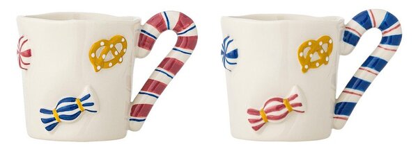 Skodelice v kompletu 2 ks z božičnim motivom iz kamenine 264 ml Candice – Bloomingville