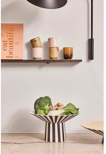 Črno-bela/bež skleda iz kamenine ø 30 cm Toppu – OYOY Living Design