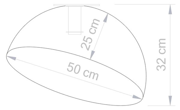 Stropna svetilka Sfera, Ø 50 cm, bela/zlata