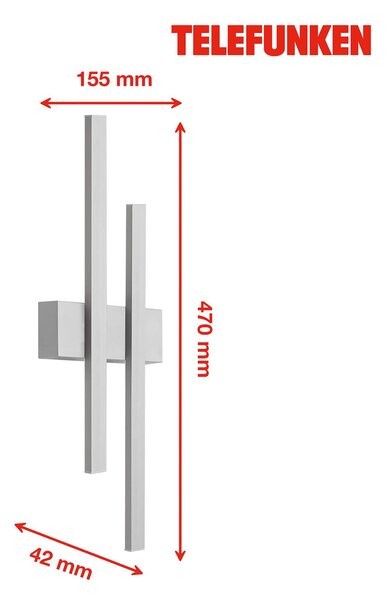 LED zunanja stenska svetilka Graz indirect 2-light silver