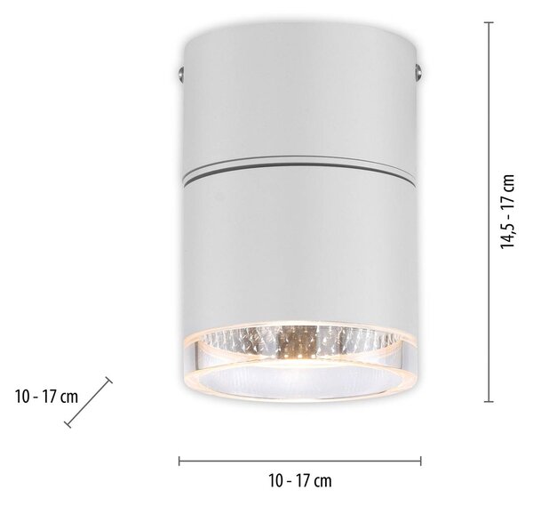 PURE Nola LED stropna svetilka enojni plamen bela