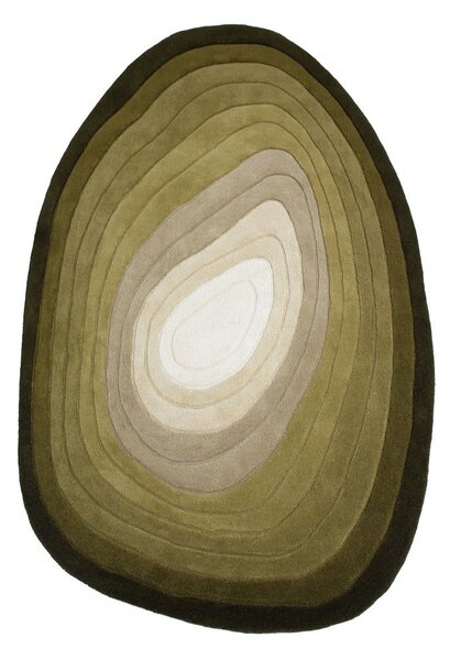 Zelena ročno tkana volnena preproga 160x230 cm Puddle Ombre – Flair Rugs