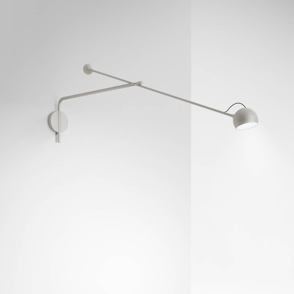 Artemide Ixa L LED stenska svetilka nastavljiva bela siva