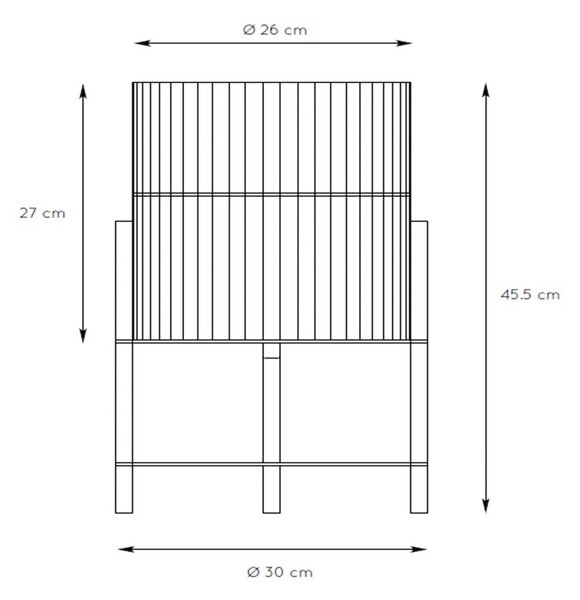 Namizna svetilka Jantine iz ratana, Ø 30 cm