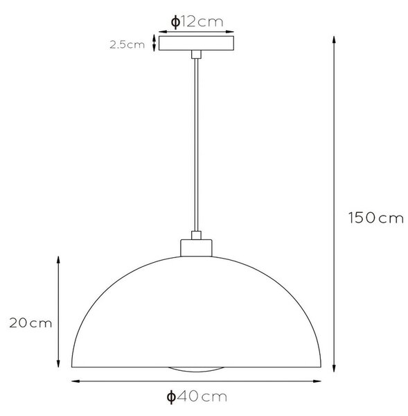 Obesek Siemon iz jekla, Ø 40 cm, modra barva