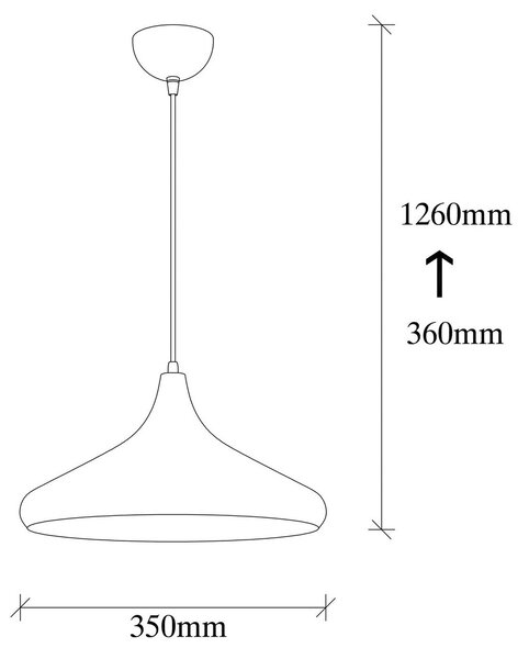 Berceste 207-S viseča svetilka Ø35cm črna/zlata