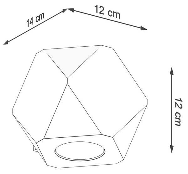 Envostar Peach Puff stenska svetilka Poliedrični les 1-light