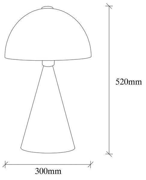 Namizna svetilka Dodo 5051, višina 52 cm, črna