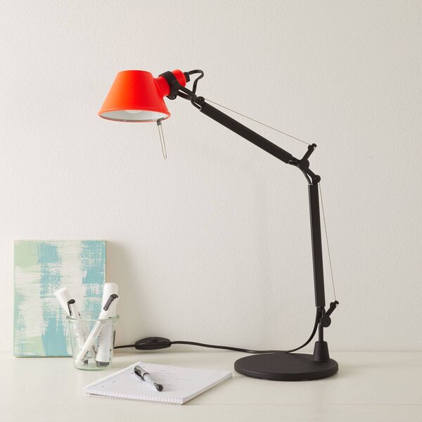 Artemide Tolomeo Micro Bicolour miza črna/koralna