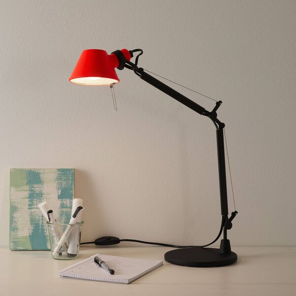 Artemide Tolomeo Micro Bicolour miza črna/koralna