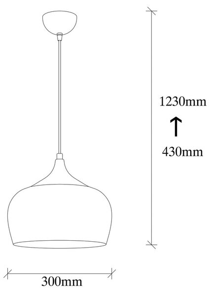 Berceste 212-S obesek Ø30cm črna/zlata