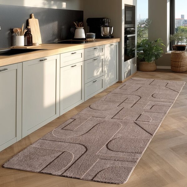 Bež pralen tekač 80x250 cm Pompei 1614 – Ayyildiz Carpets