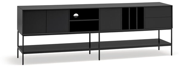 Črna TV omarica 220x74x45 cm Platt – Teulat