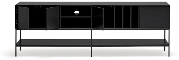 Črna TV omarica 220x74x45 cm Platt – Teulat