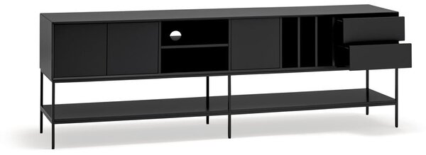 Črna TV omarica 220x74x45 cm Platt – Teulat