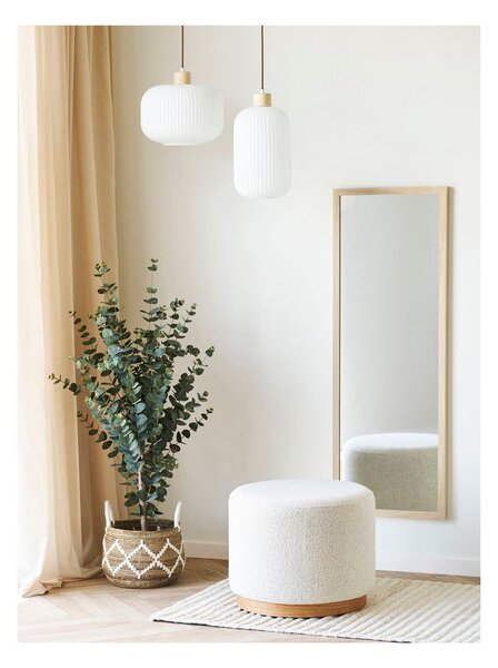 Bež tabure iz tkanine bouclé Daisy – House Nordic