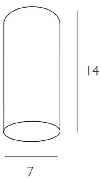 Casablanca Tube stropna svetilka, Ø 7 cm, vtičnica E14