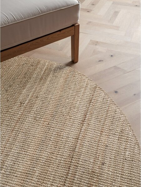 Sivo-rjava okrogla preproga iz jute ø 160 cm Bouclé Jaipur – Hanse Home