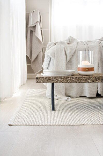 Kremno bel zunanji in notranji tekač 60x250 cm Mono Linen Vanilla – Pappelina