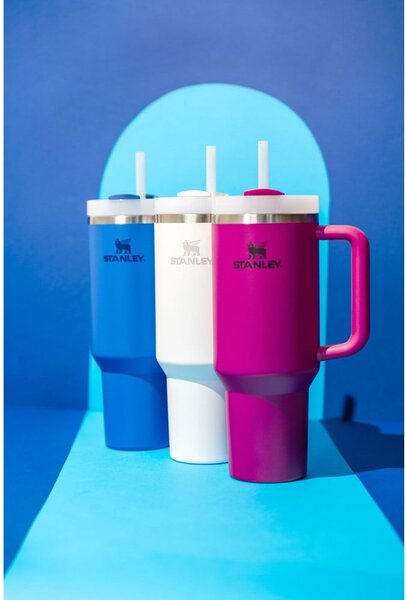 Bela termovka s slamico iz nerjavečega jekla 1,18 l Quencher H2.0 FlowState Tumbler Frost – Stanley