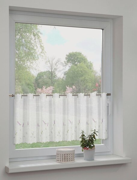 Bela prosojna zavesa 135x45 cm Lavender – Sehlbach