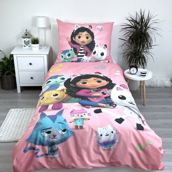 Bombažna otroška posteljnina 140x200 cm Gabby's Dollhouse – Jerry Fabrics