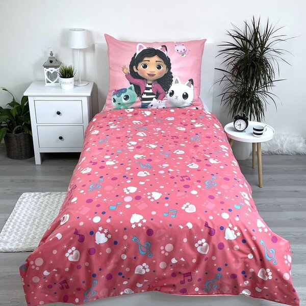Bombažna otroška posteljnina 140x200 cm Gabby's Dollhouse – Jerry Fabrics