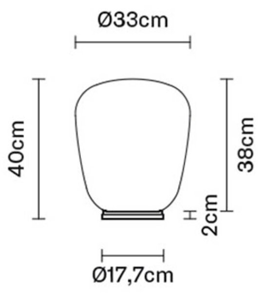 Namizna svetilka Fabbian Lumi Baka, Ø 33 cm