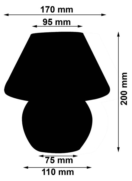 Namizna svetilka iz stekla, bela Ø 17 cm