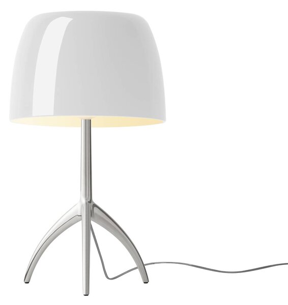 Foscarini Lumiere grande aluminij/bela z možnostjo zatemnitve