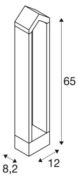 SLV Rascali 65 LED luč za osvetlitev poti, višina 65 cm, IP65