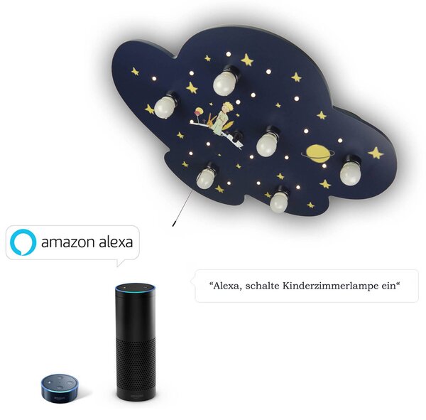 Stropna svetilka Little Prince Cloud z modulom Alexa