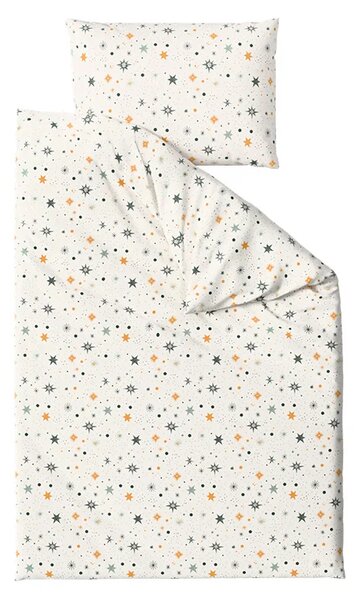 Set krep posteljnine ASTORIA POLY krem + Jersey rjuha 90 x 200 cm kapučino, eno posteljna