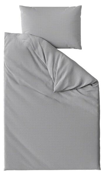 Komplet krep posteljnine DENYX BLEND sive, hotelski žepek + rjuha Jersey 90 x 200 cm temno siva, za eno posteljo