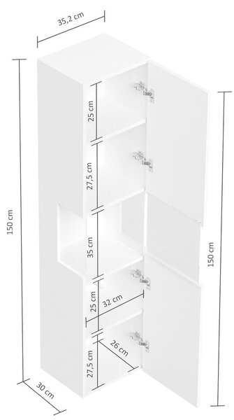 VISOKA OMARA 35,2/150/30 cm