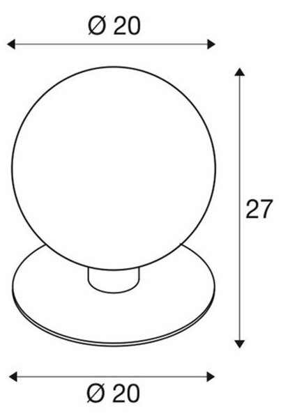 SLV Gloo Pure 27 Podstavna svetilka, višina 27 cm