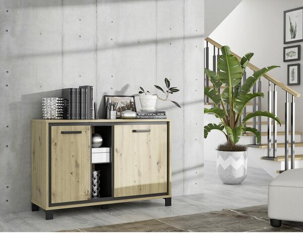 Livetastic Komoda Trondheim, Barva Hrasta, Črna