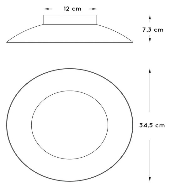 Foskal LED stropna svetilka v beli barvi, Ø 34,5 cm