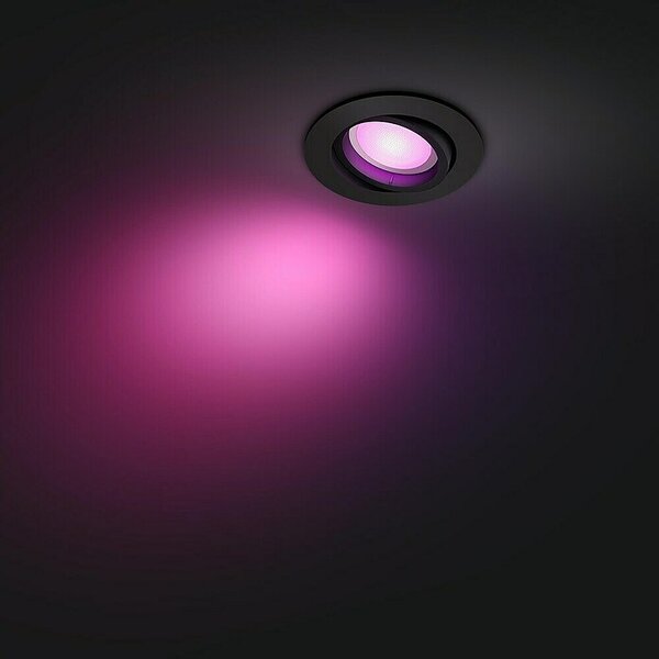 Philips Hue LED vgradni žaromet White & Color Ambiance Centura (RGBW, Premer: 9 cm, Barva ohišja: Črna)
