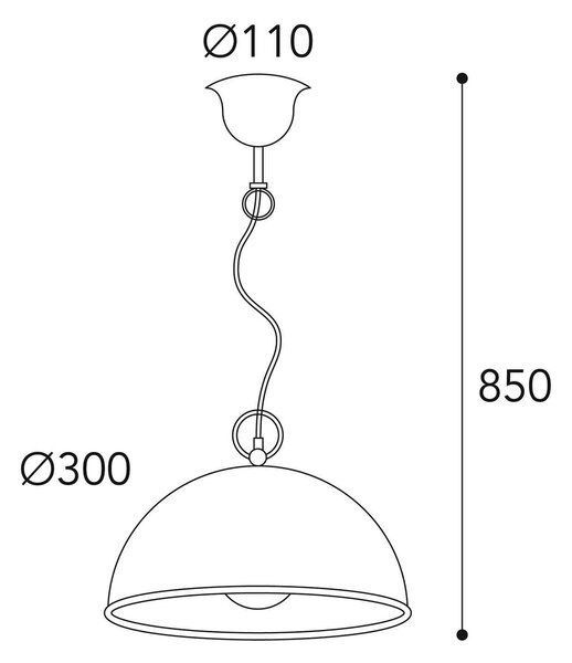 Krog obesek zlata / starinska medenina, Ø30cm