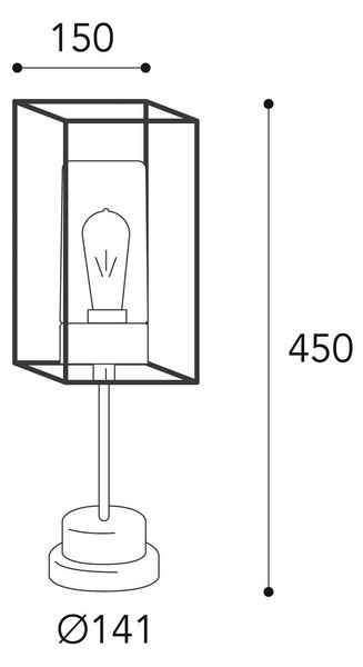 Podstavna svetilka Cubic³ 3369 medeninasta antika/opal