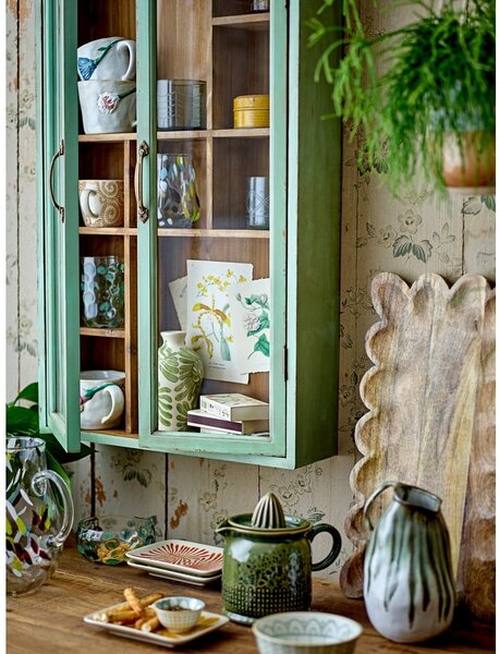 Zelena vitrina iz masivne jelke 50x80x13,5 cm Hazem – Bloomingville