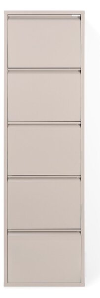 Sivorjava kovinska preklopna omarica za čevlje 50x169x15 cm Billy – Spinder Design
