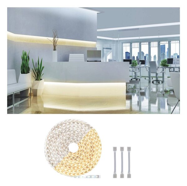 Paulmann MaxLED 500 Strip IP20, 20 m, nastavljiv v beli barvi