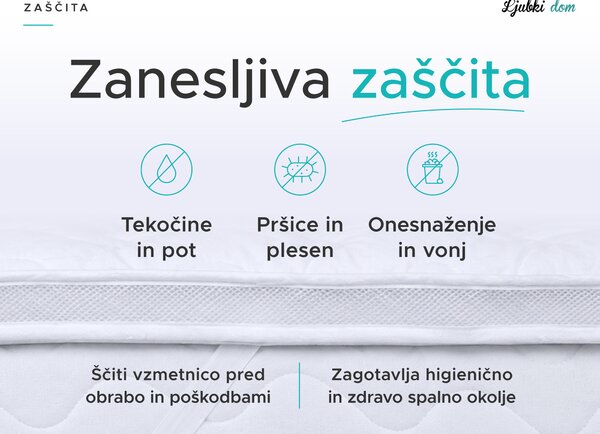 DVOSLOJNA zaščitna prevleka za vzmetnico - TOPPER 80 x 200 cm