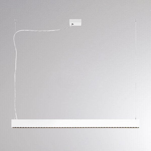 Molto Luce LED-visoka svetilka PERFORA PROLINE M, bela, 106 cm, DALI up/down, zatemnjen, Bela, Dnevna soba / jedilnica, Aluminij, Sodobni
