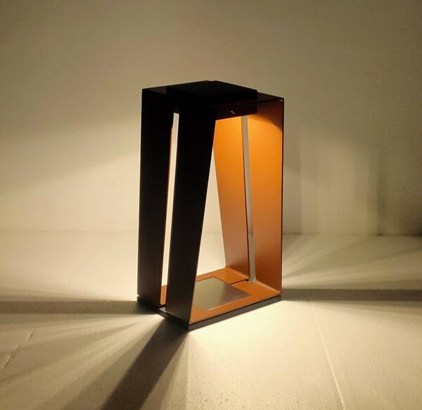 Skaal LED solarna svetilka s senzorjem, corten, 40 cm